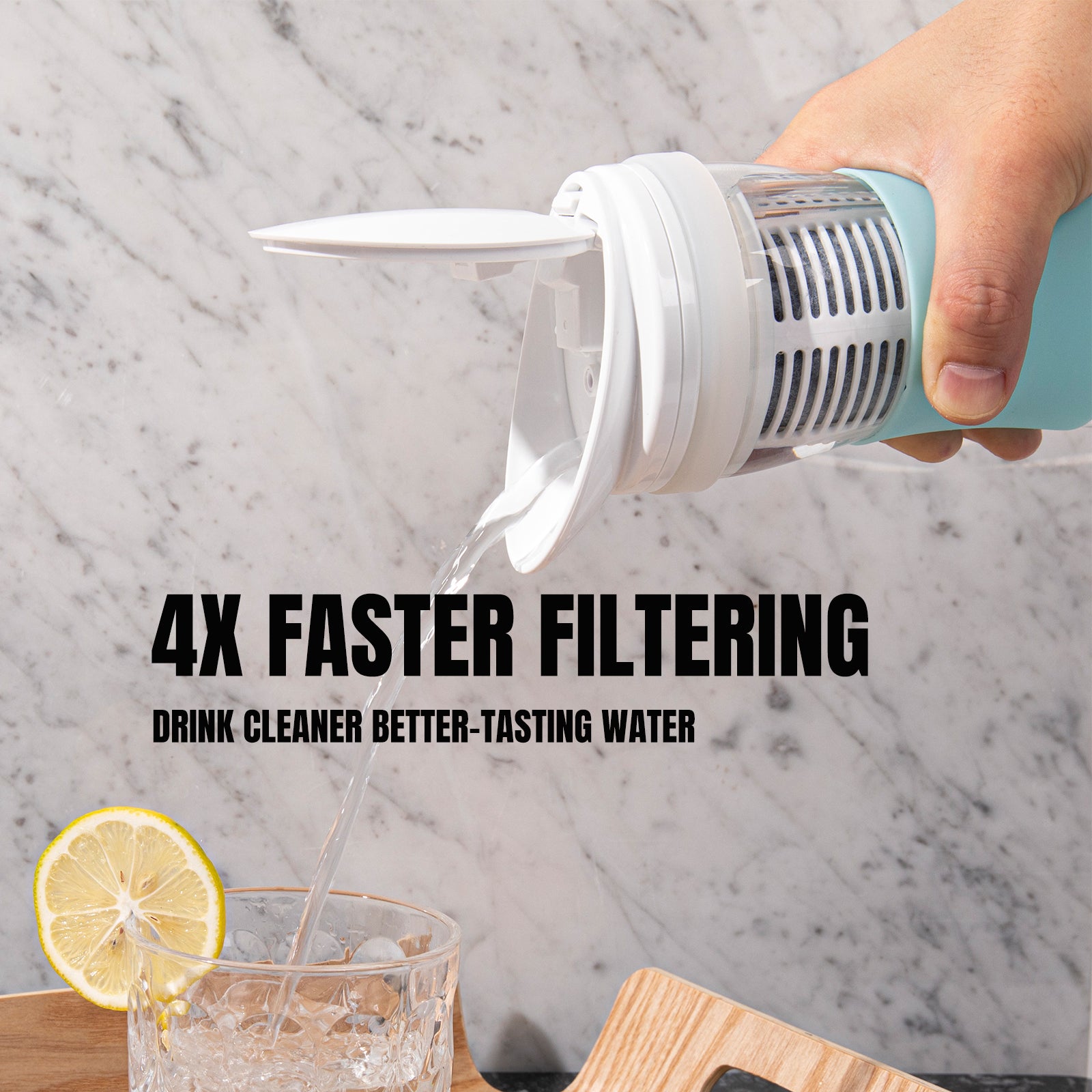 Besdor BWP1 Water Filter Pitcher, 5.5 Cup 1.3L, Faster Filtering, BPA Free, Long Lasting Filters 211 Gallons