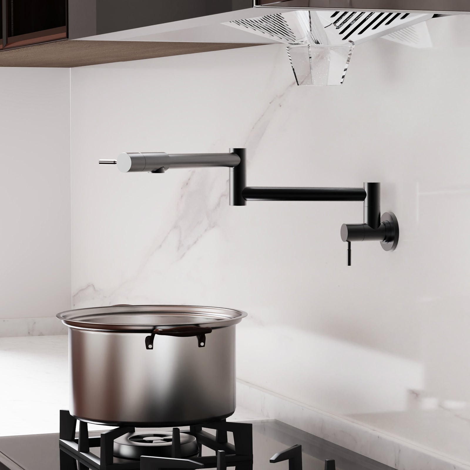 Besdor Pot Filler Faucet Stainless Steel Matte Black