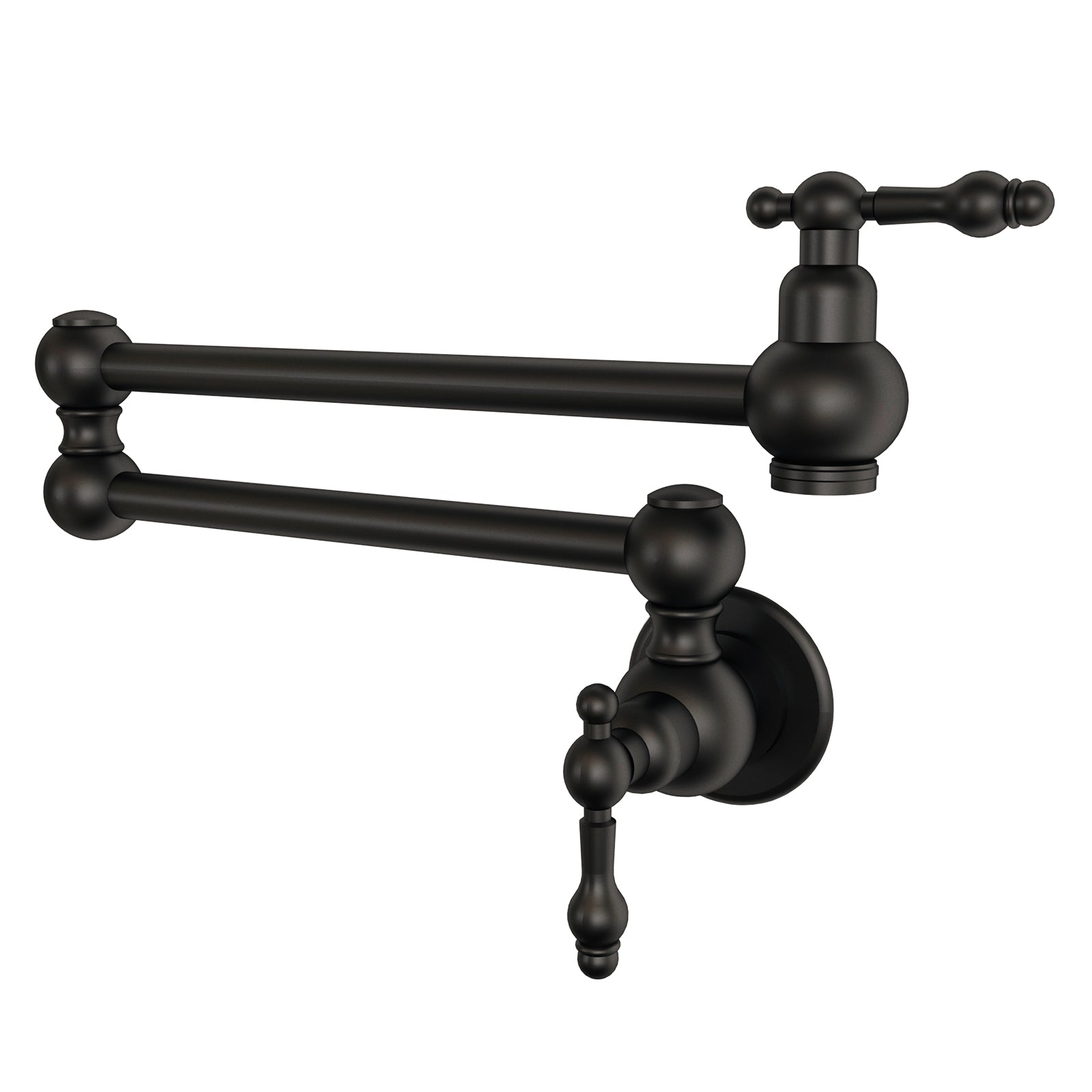 Besdor Brass Pot Filler Faucet Wall Mount Over Stove Faucet Matte Black