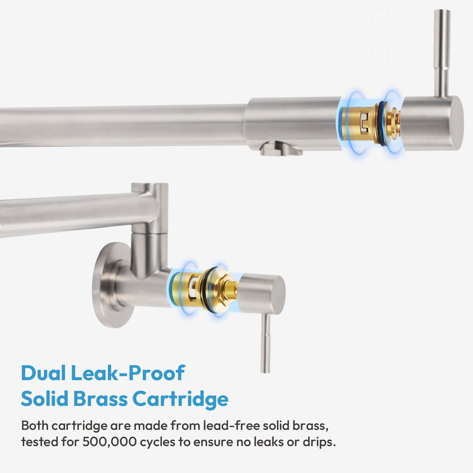 Besdor Pot Filler Faucet Stainless Steel Brushed Nickel