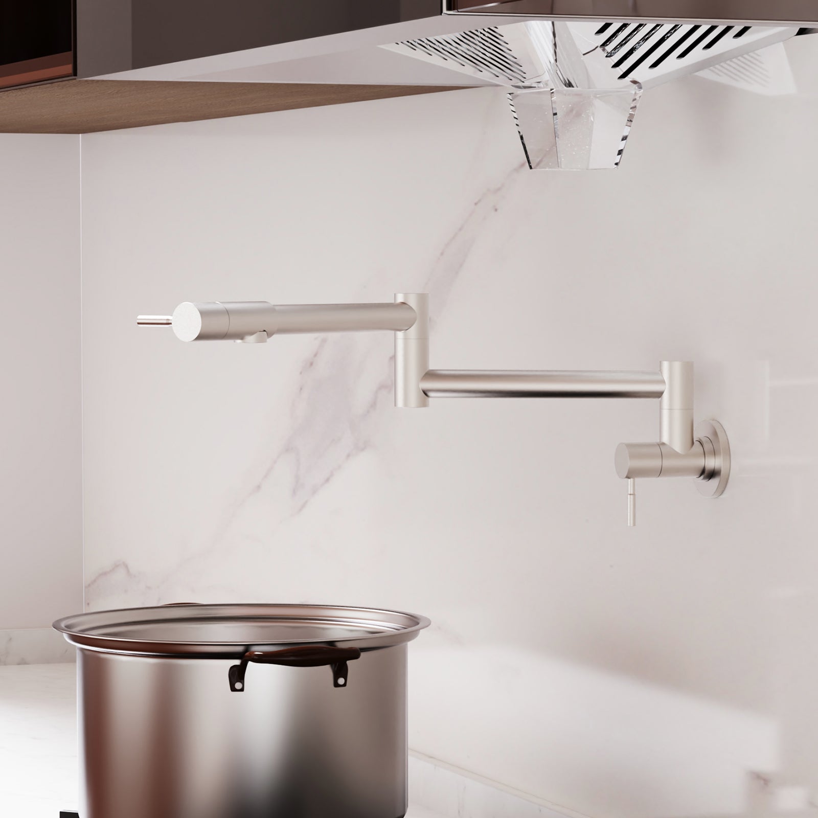 Besdor Pot Filler Faucet Stainless Steel Brushed Nickel