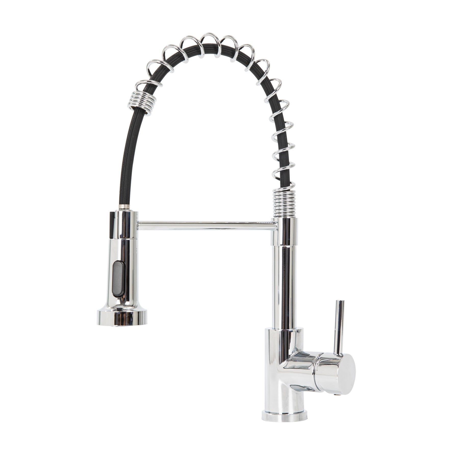 Kitchen Faucet With Sprayer Spring Faucet, Polished Chrome (Non Pull Down)