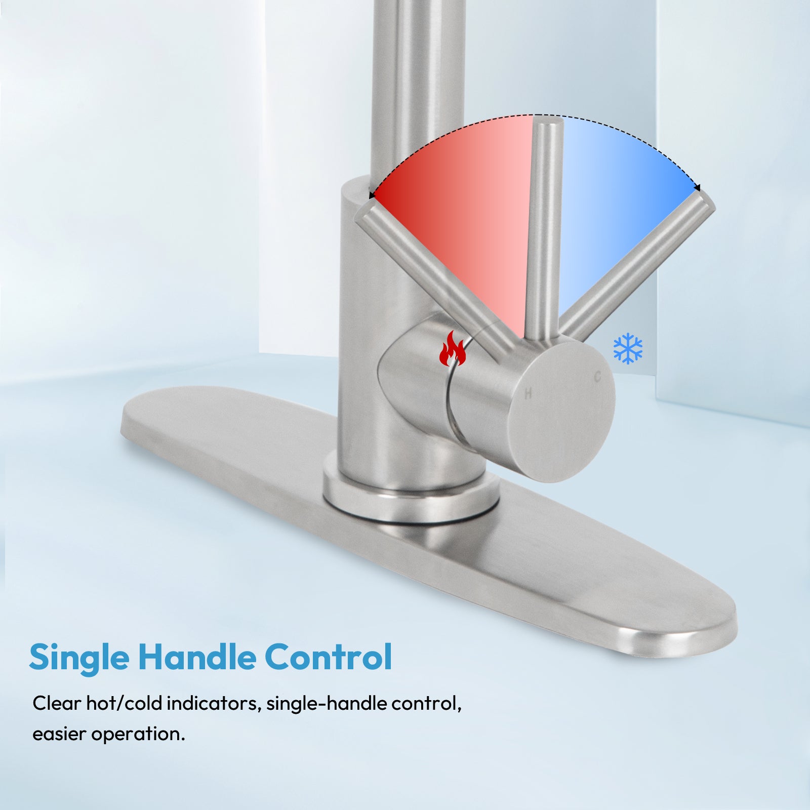 Besdor Commercial Pull Down Kitchen Faucet with Pot Filler Brushed Nickel