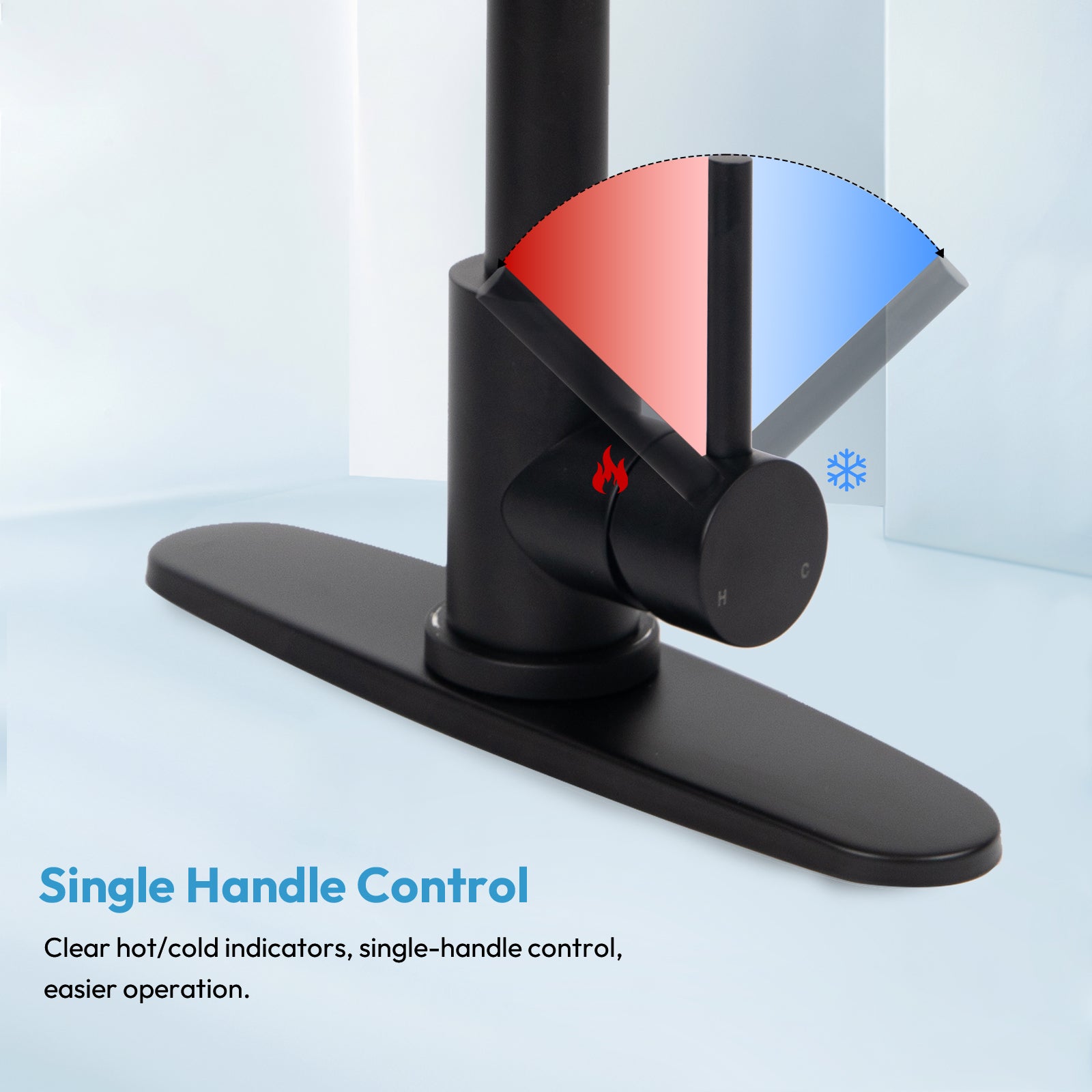 Besdor Commercial Pull Down Kitchen Faucet with Pot Filler Matte Black