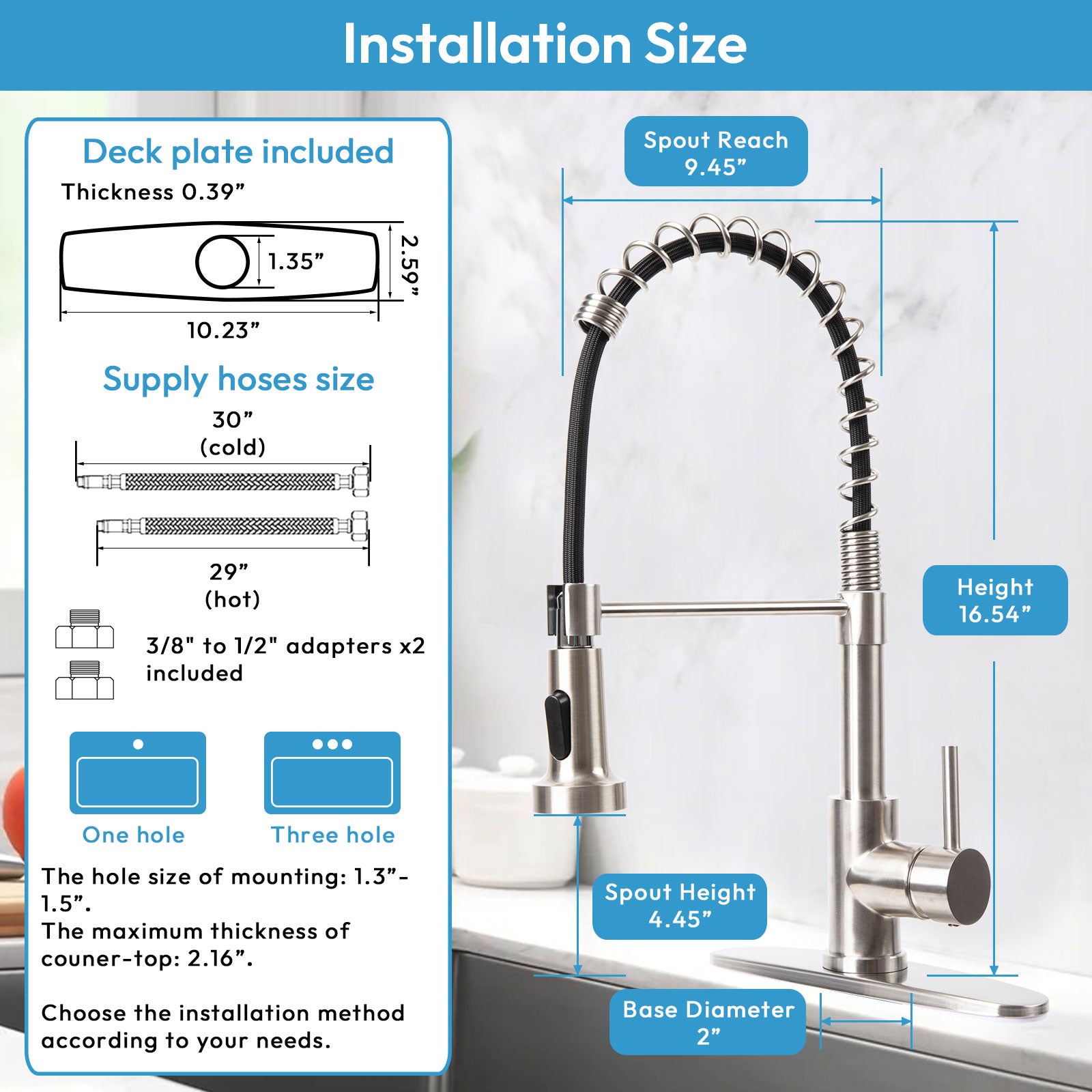 Besdor Kitchen Faucet With Pull Down Sprayer Spring Faucet