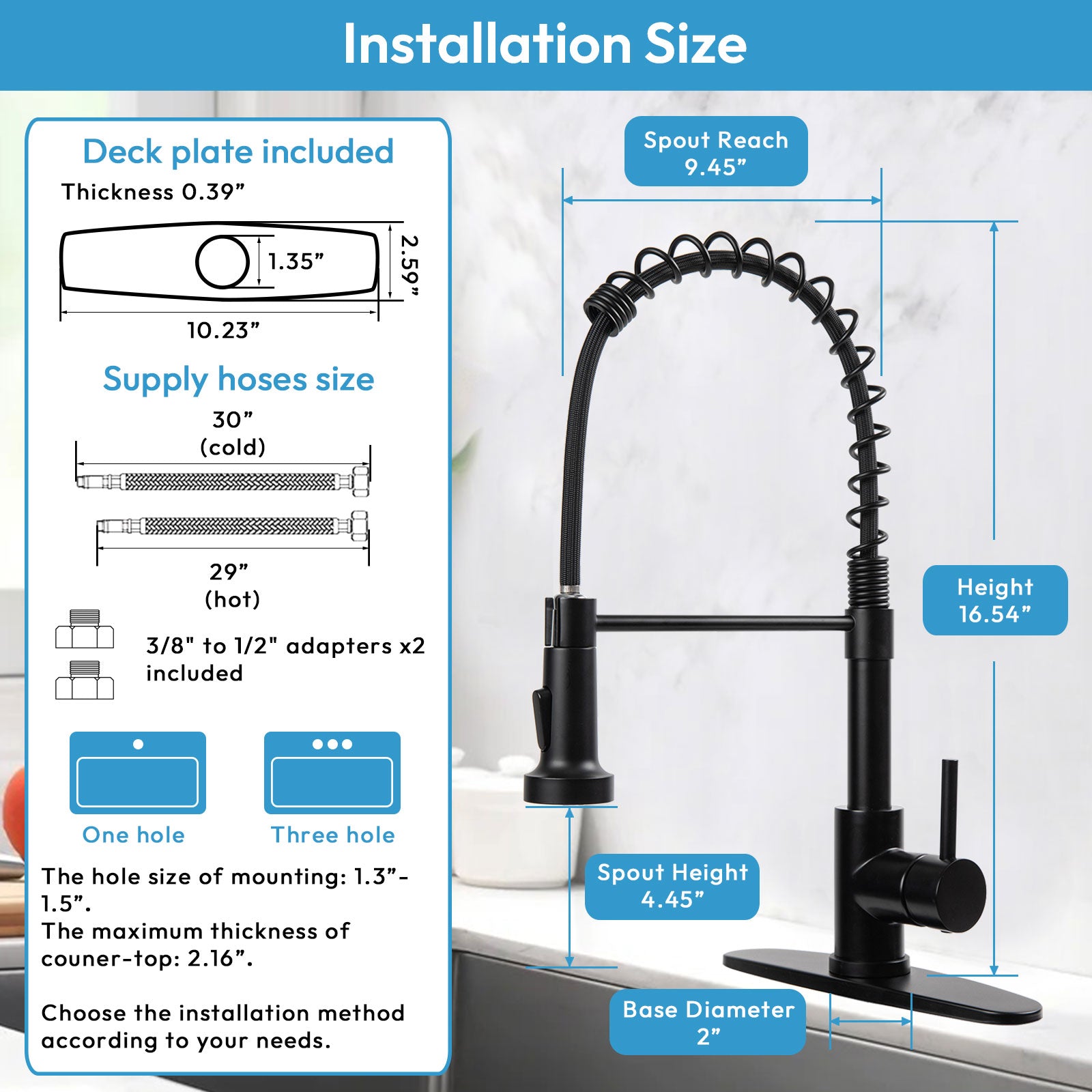 Besdor Kitchen Faucet With Pull Down Sprayer Spring Faucet