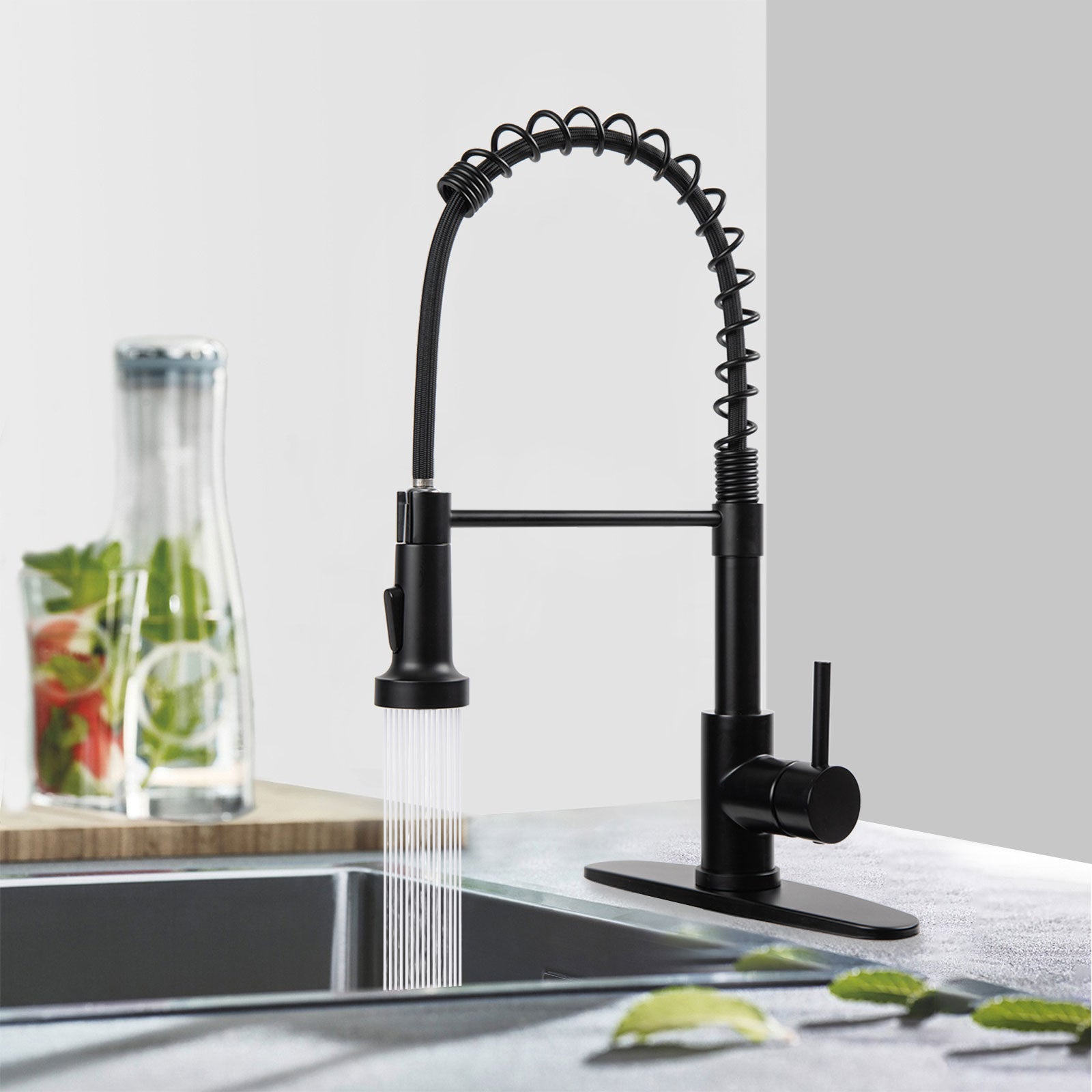 Besdor Kitchen Faucet With Pull Down Sprayer Spring Faucet