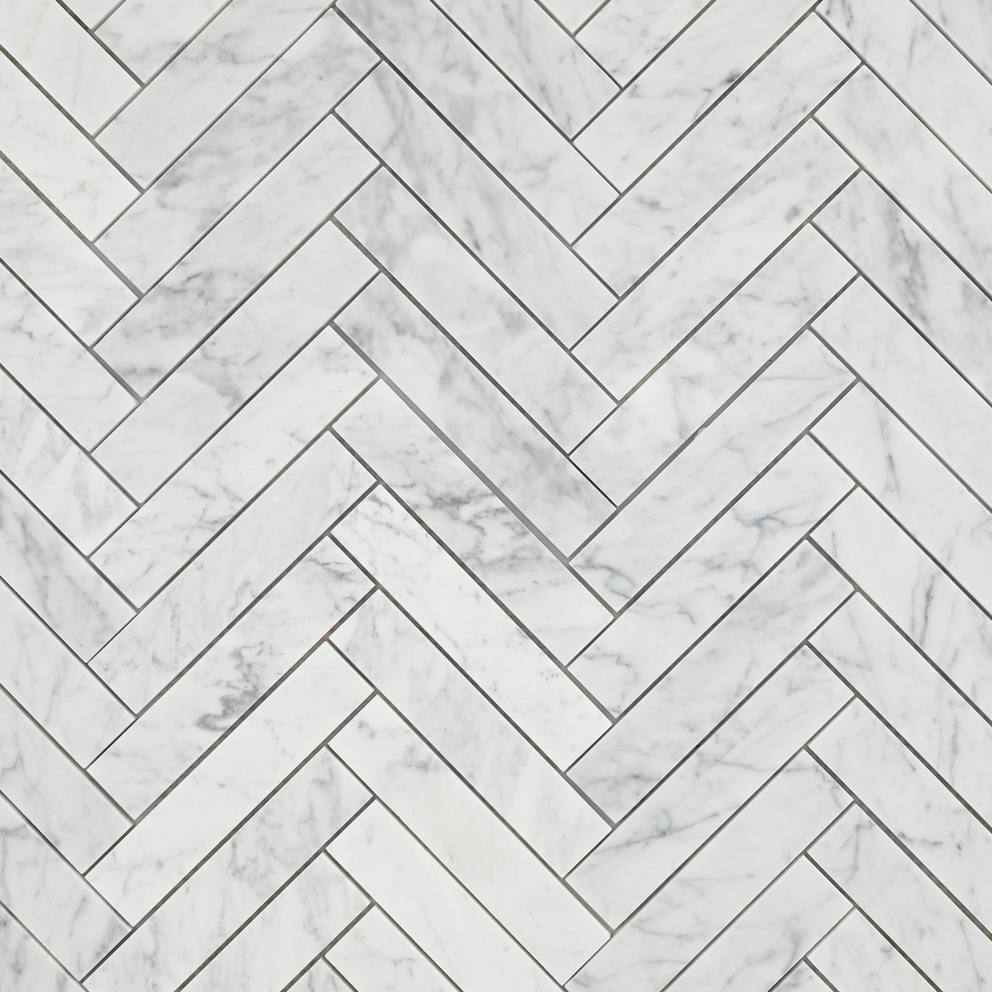 Carrara White Natural Marble Mosaic Tile, Polished, 5 Sheets