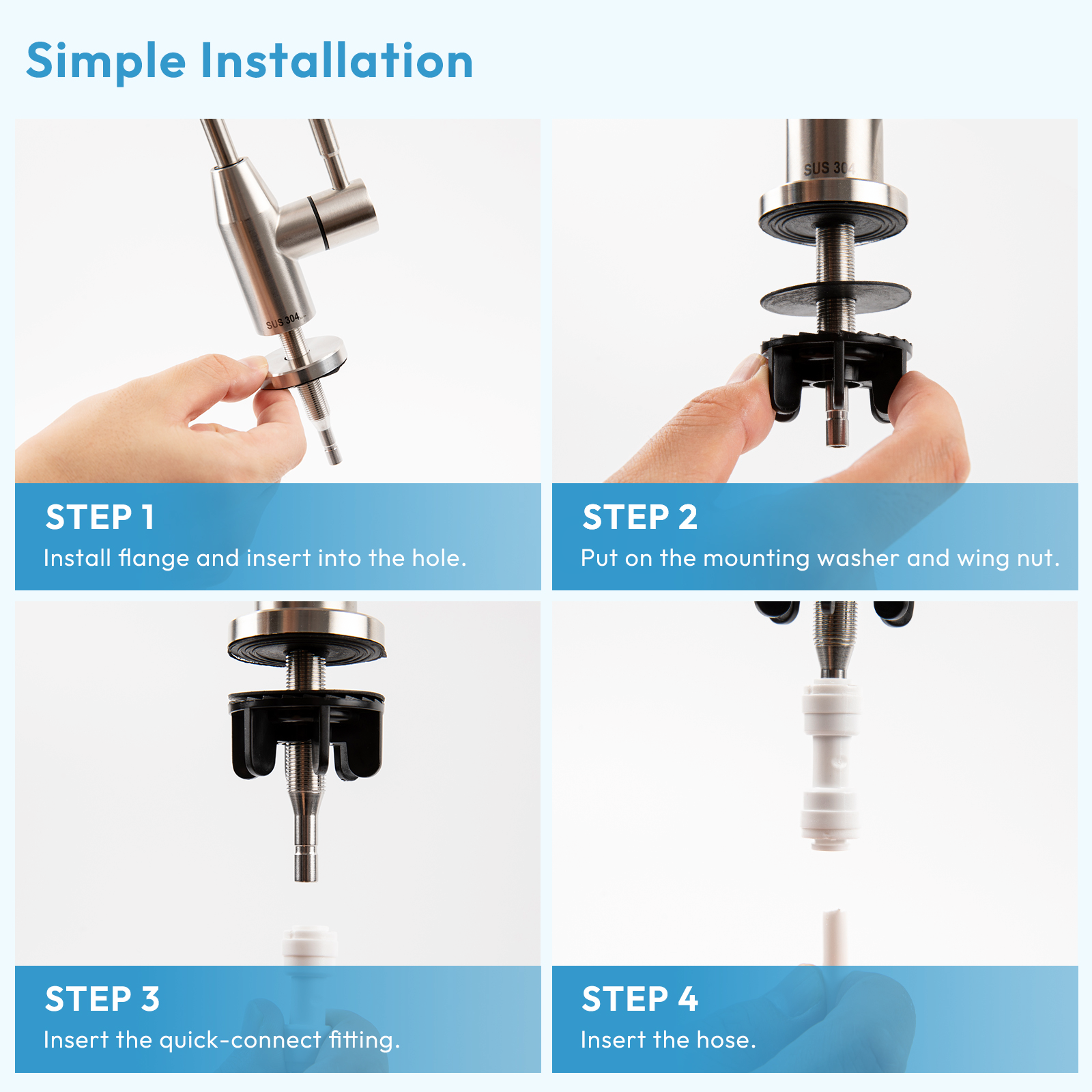 Besdor WF1 Water Filter Faucet, Reverse Osmosis Faucet for Drinking Water Filtration Systems