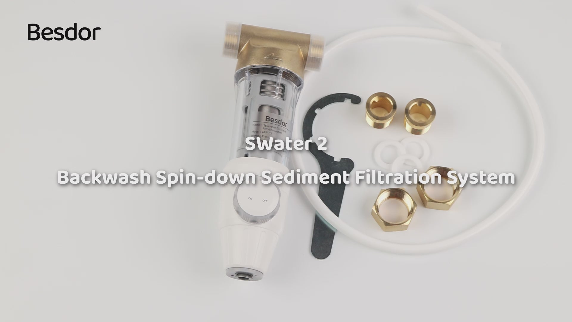 Besdor SWater 2 Backwash Spin Down Sediment Filter Whole House Prefilter System