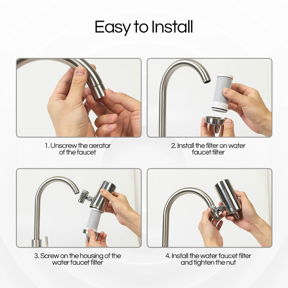 AFaucet 1 Faucet Water Filter 304 Food Grade Stainless Steel