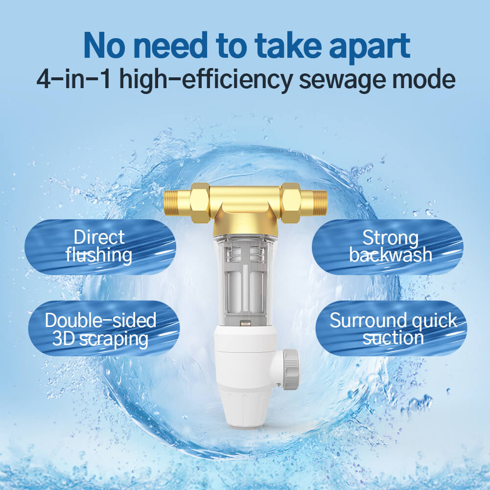 Besdor SWater 2 Backwash Spin Down Sediment Filter Whole House Prefilter System