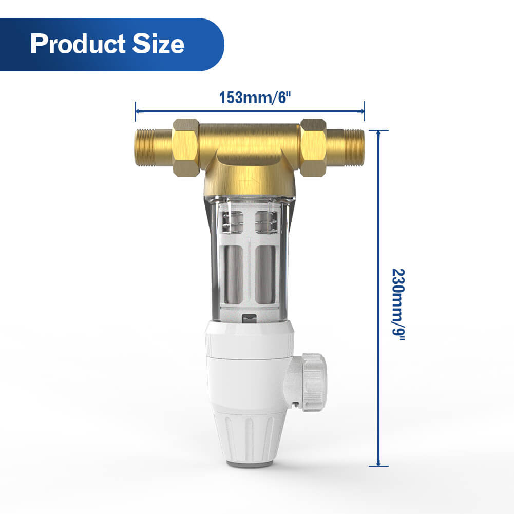 Besdor SWater 2 Backwash Spin Down Sediment Filter Whole House Prefilter System