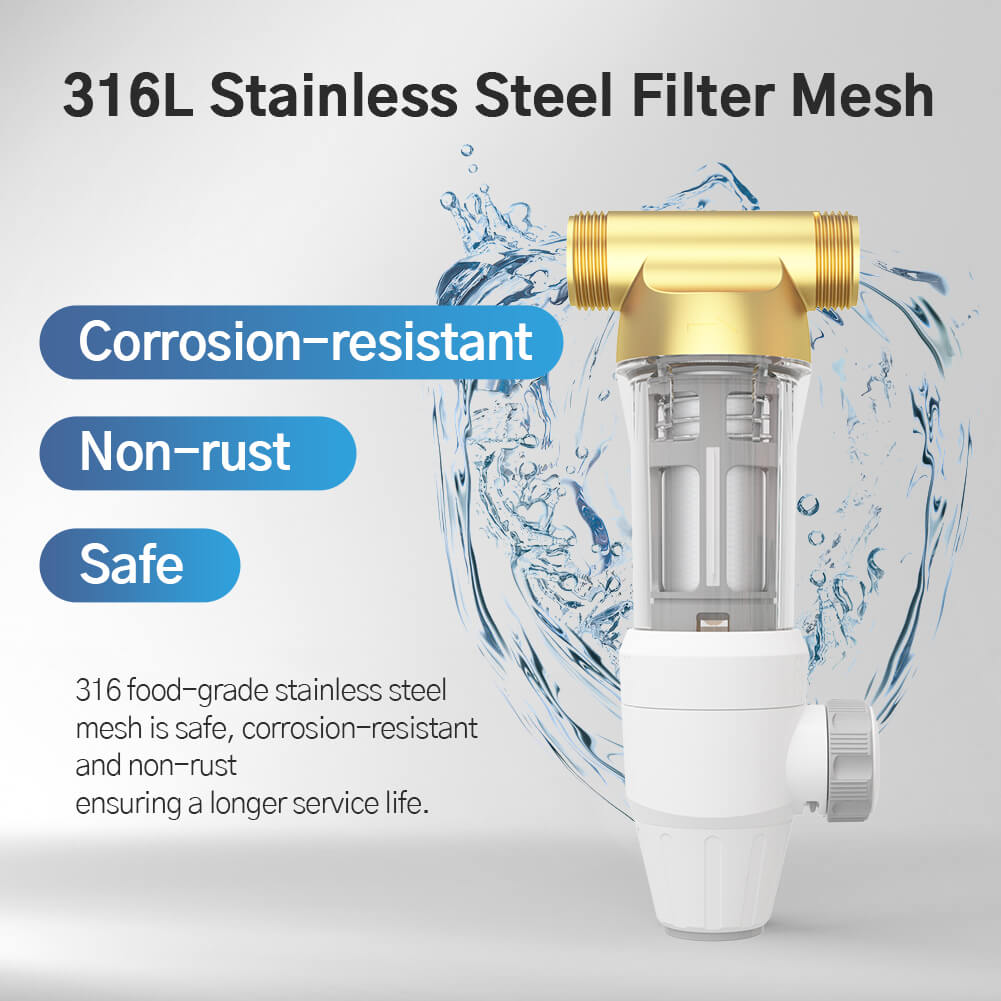 Besdor SWater 2 Backwash Spin Down Sediment Filter Whole House Prefilter System