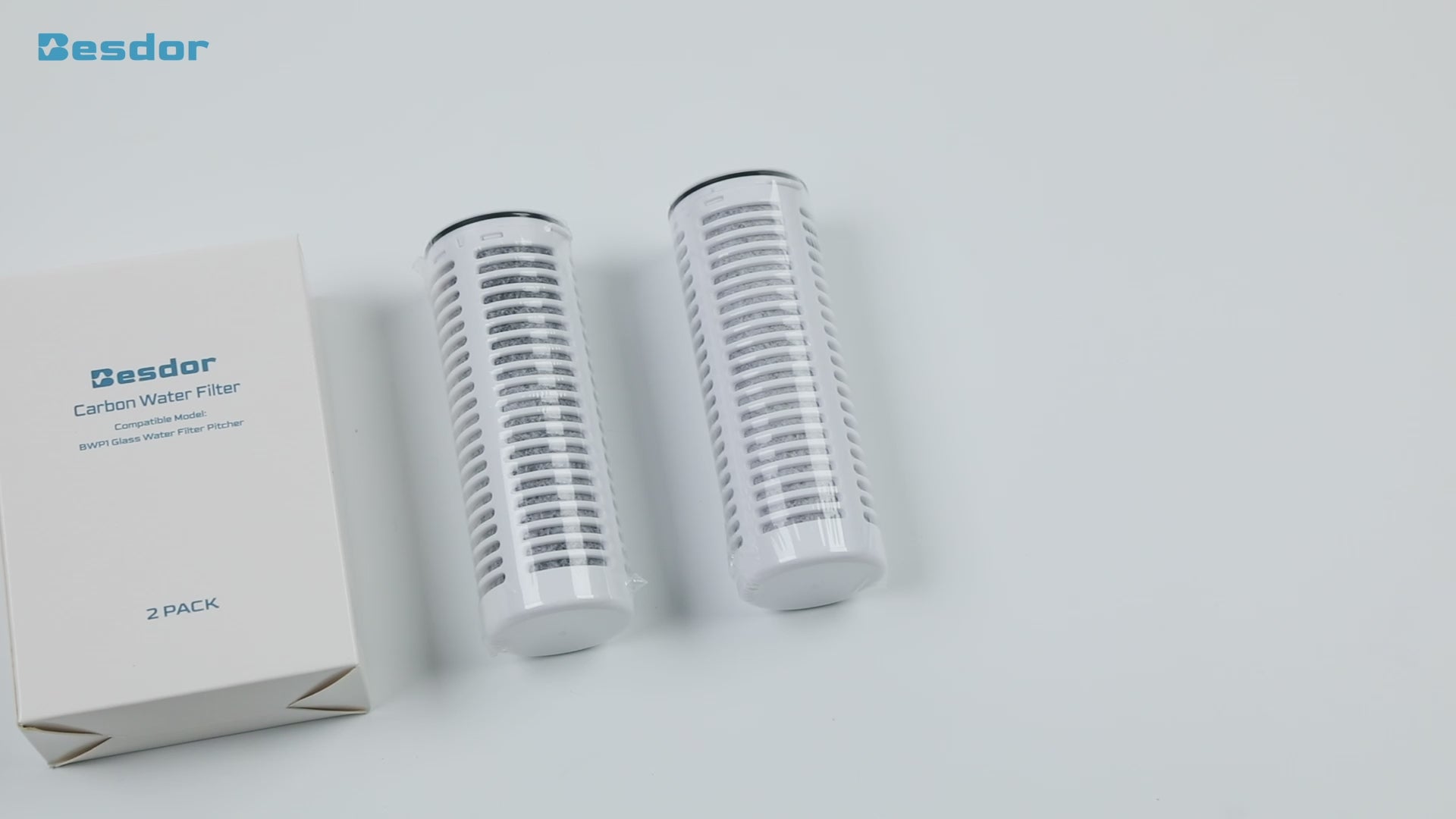 Besdor BWP1-RF Replacement Filter for BWP1 Water Filter Pitcher, Filters 211 Gallons Long Lasting Filter (2 Pack)